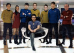 Director JJ Abrams and the cast from Star Trek (2009)